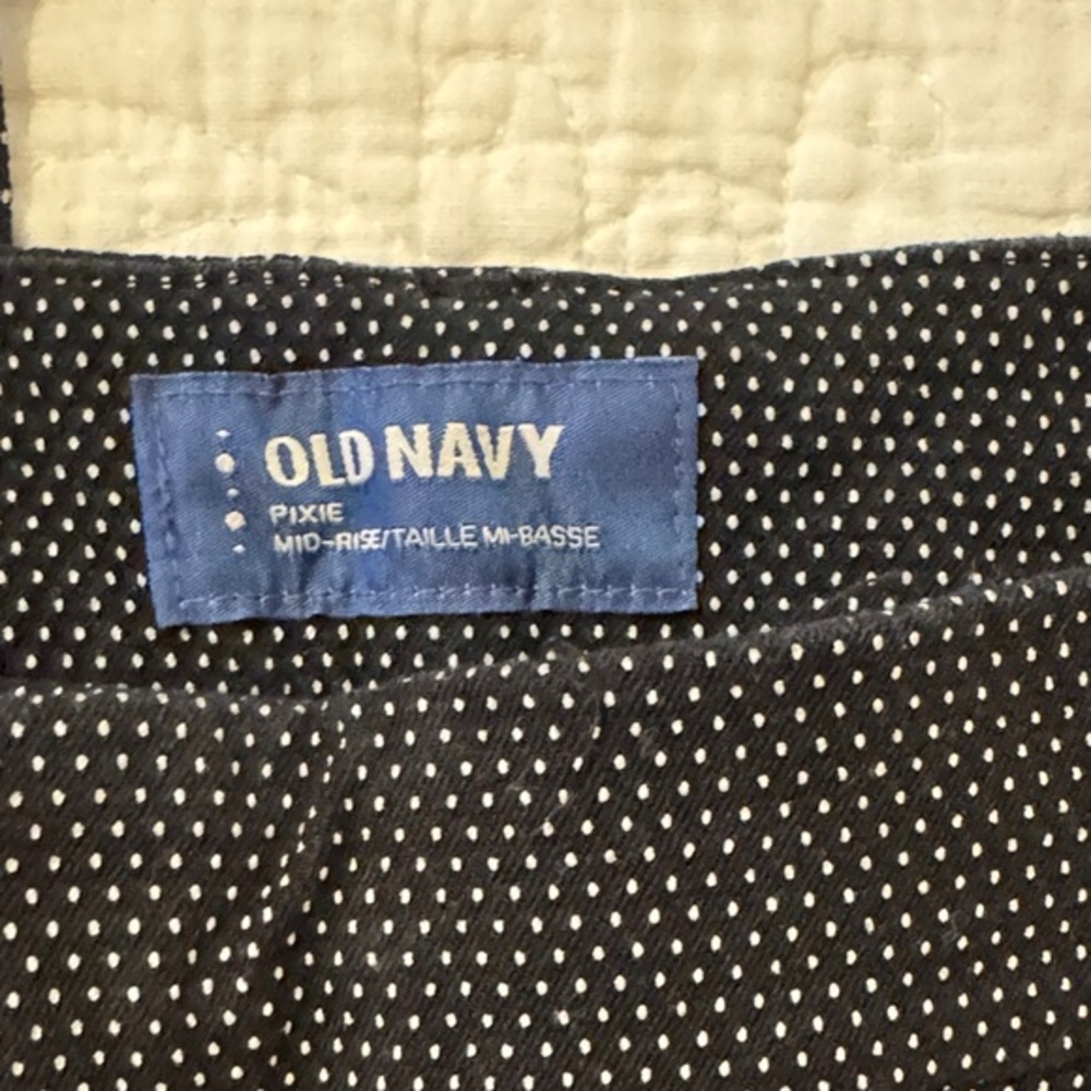 Old Navy Pixie Black and White Dotted Pants